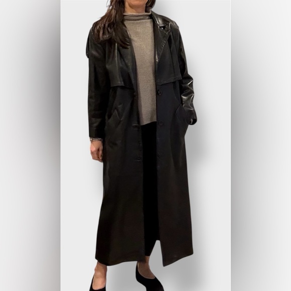 Jayskins Jackets & Blazers - Jayskins Made in USA Black Leather Trench Coat